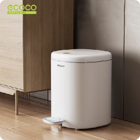 ECOCO Pedal Trash Can - Tempat Sampah Kotak Keranjang