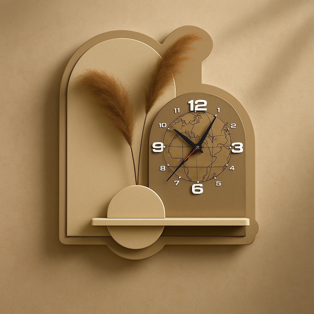 NW64M - Jam Dinding Ukir Aesthetic