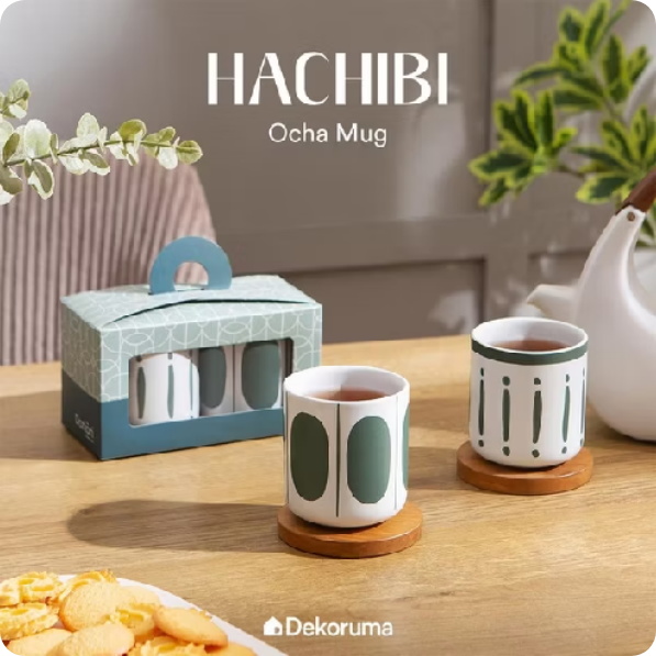 Dekoruma HACHIBI Ocha Mug Set of 2