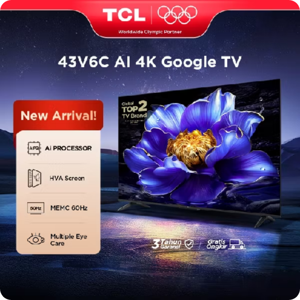 Smart TV - TCL 43 inch V6C - AI 4K Google TV
