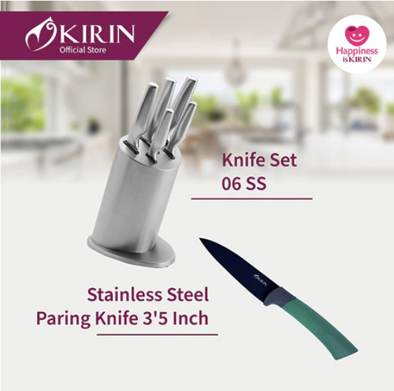KIRIN Stainless & Paring Knife 3'5 Inch (9 cm)