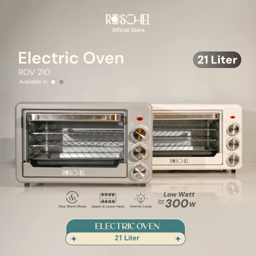 Roschel Electric Oven Low Watt 2 x 300 W 21 L