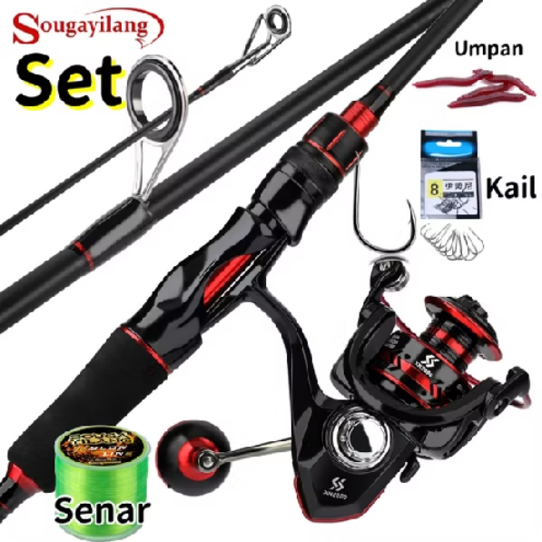 Sougayilang Joran Pancing Set 1.8/2.1m & 2000-7000 Full Metal